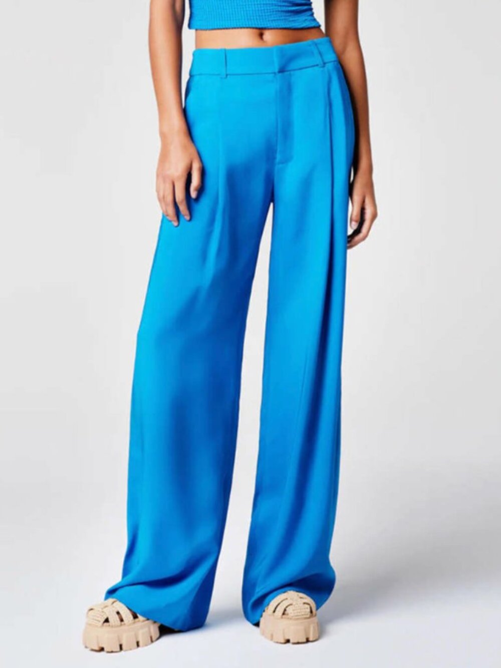 SMYTHE Pleated Trousers Blue